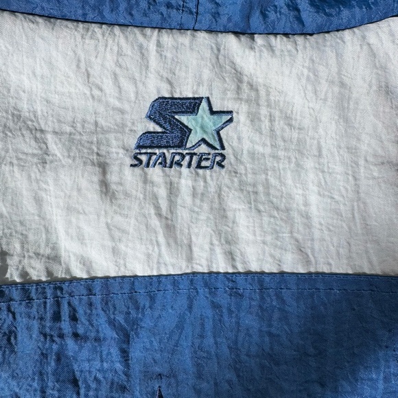 Rare Vintage 90s Starter Nfl Dallas Cowboys Pullover Puffer Jacket Men's L - Picture 8 of 9